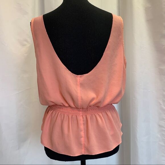 ARITZIA Wilfred peach pink sleeveless peplum blouse Sz M - Picture 6 of 11